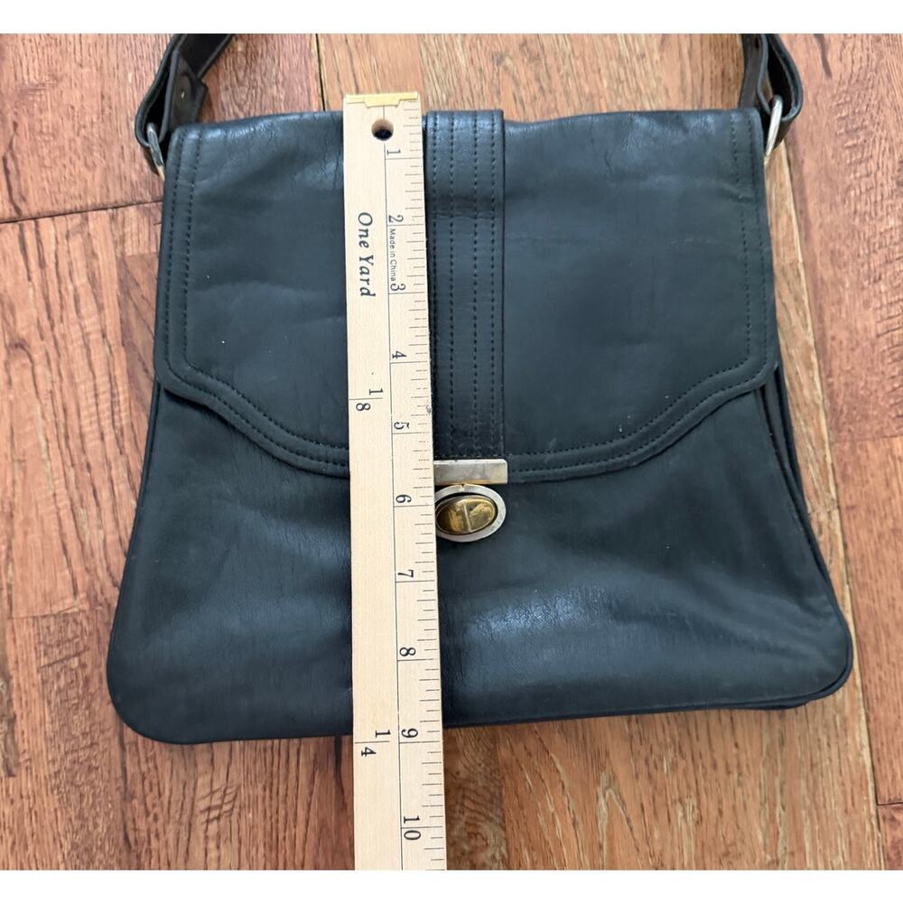 Vintage Garay Black Leather Shoulder Bag - Picture 5 of 8